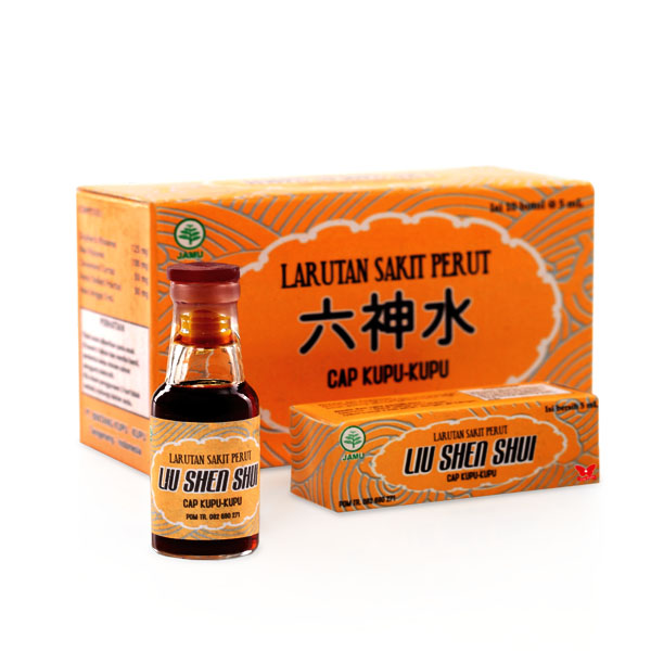 Obat Herbal Larutan Sakit Perut Liu Shen Shui Cap Kupu-Kupu Gloherbal Bintang Kupu Kupu